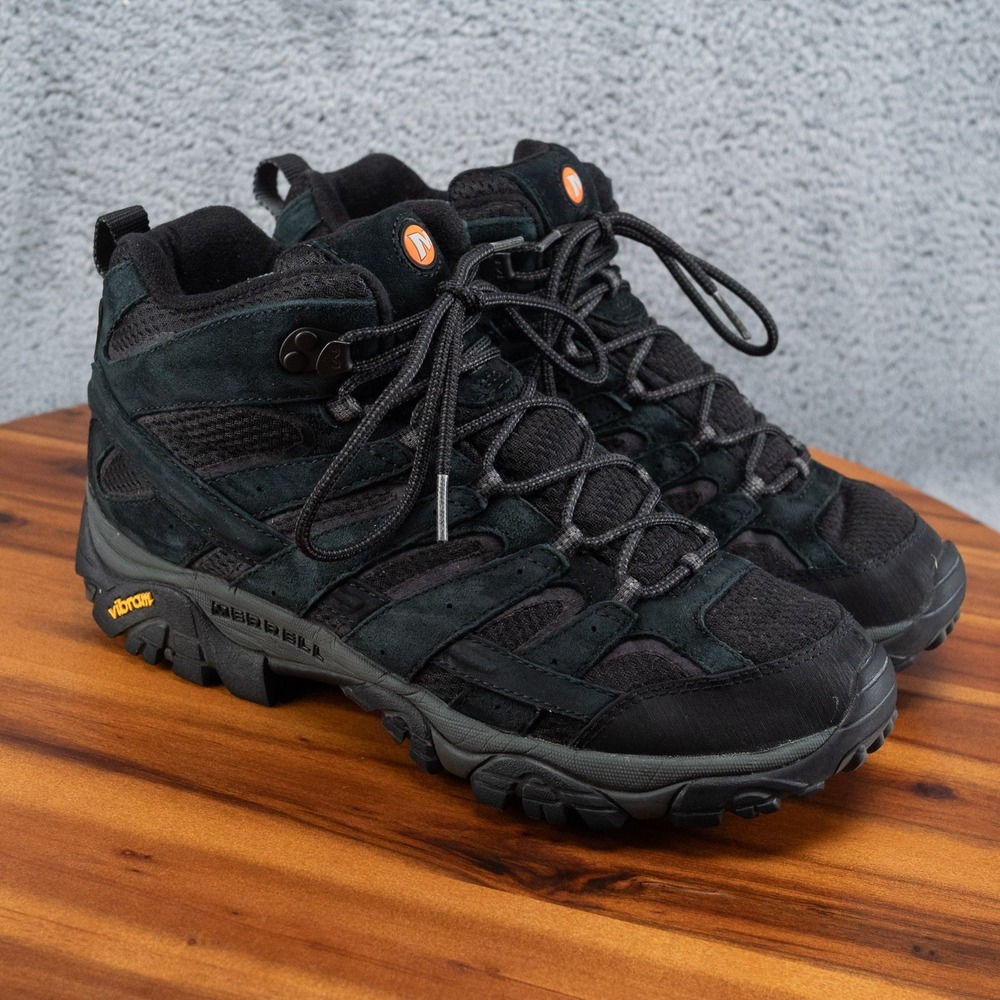 Merrell Moab 2 Vent Mid Sneaker Men's Black Athletic Hiking Shoes - 9.5